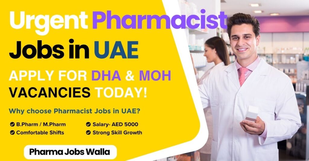 Urgent Pharmacist Jobs in UAE 2025 – Apply Now with DHA or MOH License