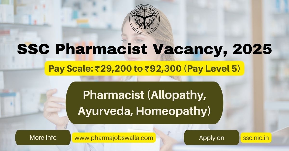 Read more about the article SSC Pharmacist Vacancy 2025 Notification Out: Apply Online, Salary, Eligibility & Syllabus