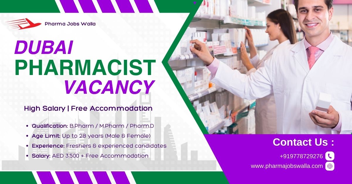 High-Demand Pharmacist Jobs with Accommodation in Dubai 2025 | Apply Now